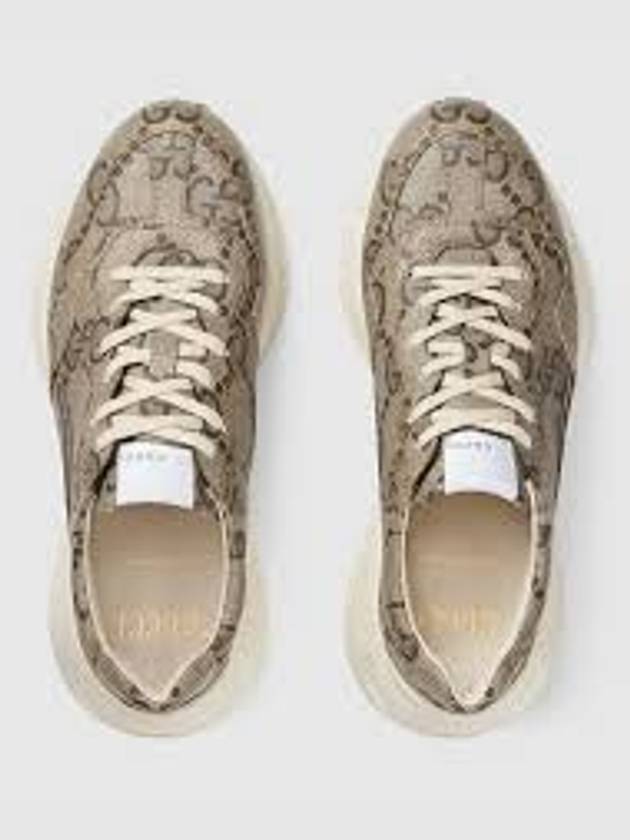 100 GG Supreme Rhyton Low Top Sneakers Beige - GUCCI - BALAAN 4