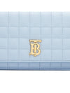 Quilted Leather Lola Clutch Bag Blue - BURBERRY - BALAAN 9