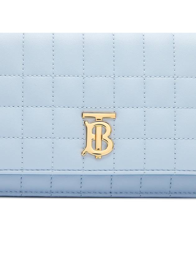 Quilted Leather Lola Clutch Bag Blue - BURBERRY - BALAAN 9