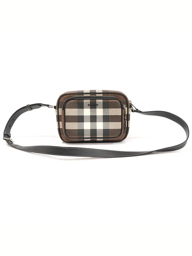 80491451 Dark Birch Brown Check Canvas Silver Paddy Camera Cross Bag - BURBERRY - BALAAN 1