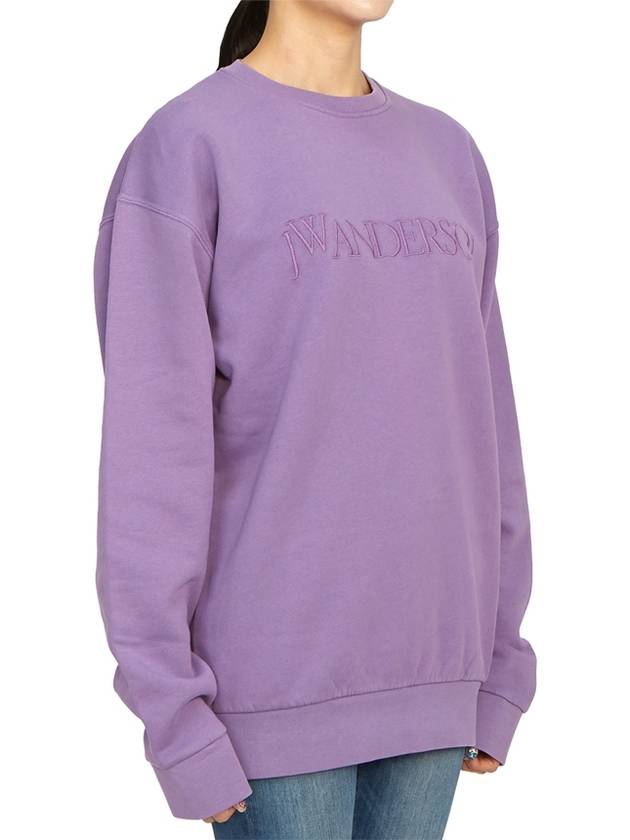 Women's Sweatshirt with Logo JW0123 PG1390 700 PURPLE - JW ANDERSON - BALAAN 6