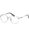 Eyewear Round Metal Eyeglasses Silver - MONCLER - BALAAN 1