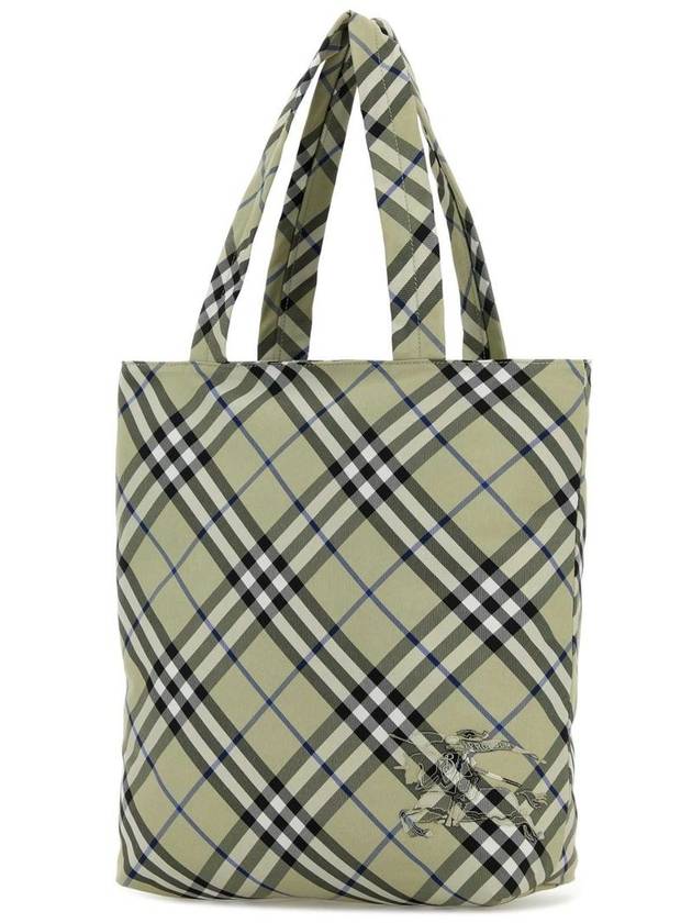 Check Tote Bag Lichen - BURBERRY - BALAAN 3