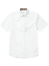 Chest Monogram Embroidered Cotton Short Sleeve Shirt White - BURBERRY - BALAAN 2