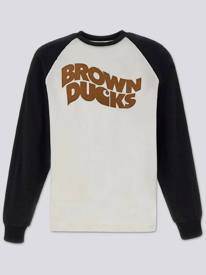 Brown Ducks Baseball Long Sleeve T-Shirt Black White - CARHARTT WIP - BALAAN 2