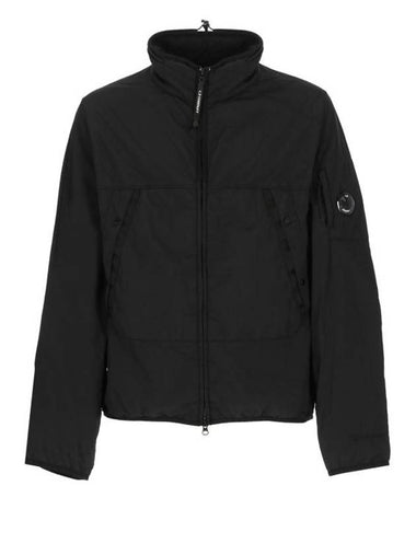 Lens Wappen Zip-Up Jacket Black - CP COMPANY - BALAAN 1