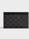 Card Holder in Triomphe Canvas and Calfskin Black - CELINE - BALAAN 5