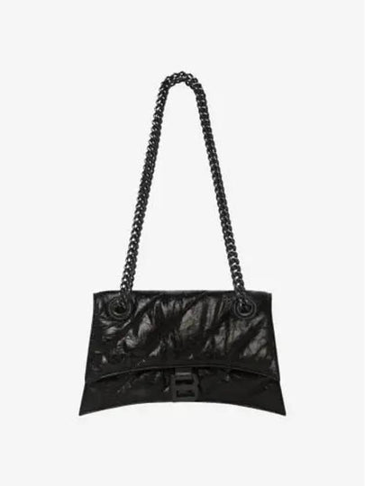 Crush Chain Strap Small Shoulder Bag Black - BALENCIAGA - BALAAN 2