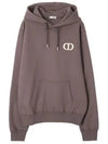 CD Icon Organic Cotton Fleece Hoodie Brown - DIOR - BALAAN 2