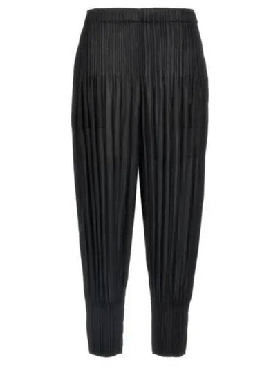 Fluffy Basic Crop Pants Black - ISSEY MIYAKE - BALAAN 2