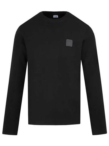 Logo Patch Wool Knit Top Black - CP COMPANY - BALAAN 1