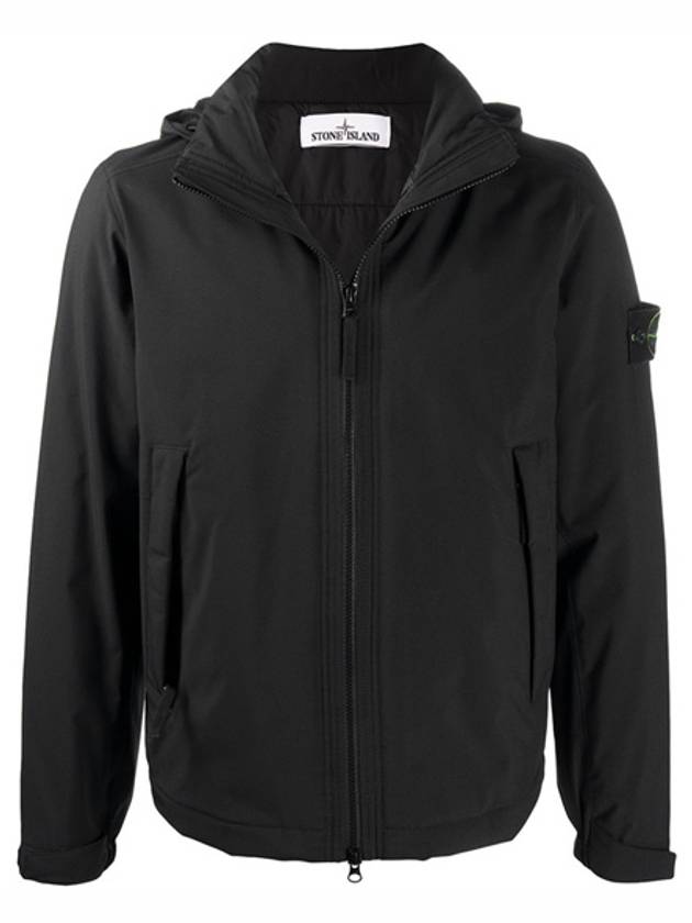 Wappen Soft Shell Hooded Jacket Black - STONE ISLAND - BALAAN 2