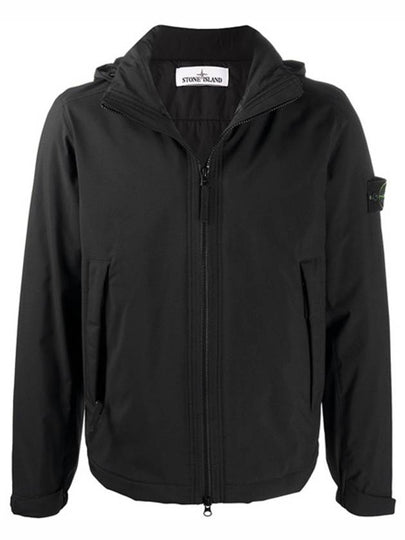 Wappen Soft Shell Hooded Jacket Black - STONE ISLAND - BALAAN 2