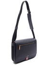 Tonal Strap Leather Reporter Cross Bag Navy - THOM BROWNE - BALAAN 4