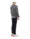 Men's Sustainable Classic Diagonal Wool Cardigan Medium Grey - THOM BROWNE - BALAAN 7