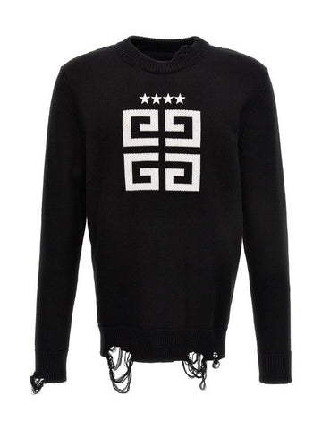 4G Stars Jersey Knit Top Black - GIVENCHY - BALAAN 1