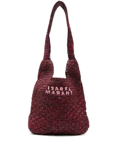 Praia Embroidery Logo Small Shoulder Back Wine - ISABEL MARANT - BALAAN 1