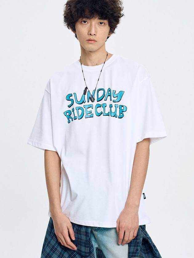 Sunday logo short sleeve tshirt _ White - MOO - BALAAN 1