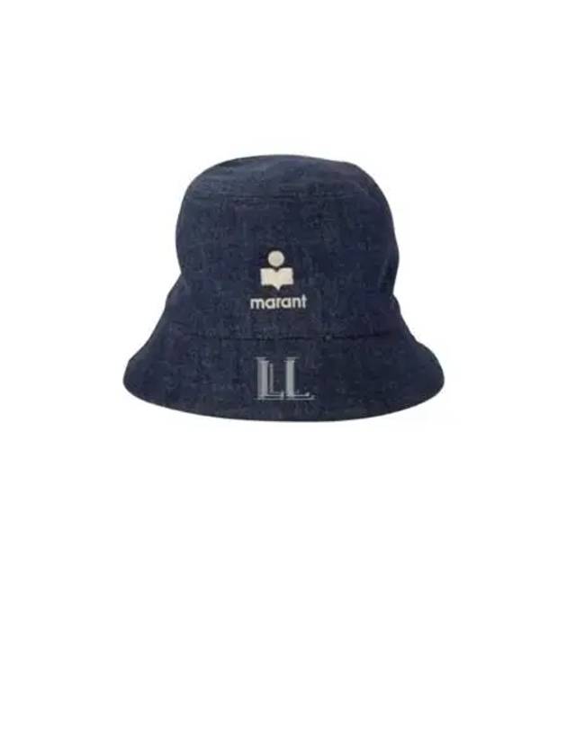 Haley Embroidered Logo Bucket Hat Blue - ISABEL MARANT - BALAAN 2