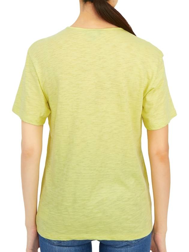 Women's Perfect Slub Cotton Short Sleeve T-Shirt Lime - THEORY - BALAAN.