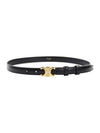 Triomphe Small Taurillon Leather Belt Black - CELINE - BALAAN 1