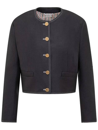 RWB detail wool crop jacket FBC893A00473 - THOM BROWNE - BALAAN 2