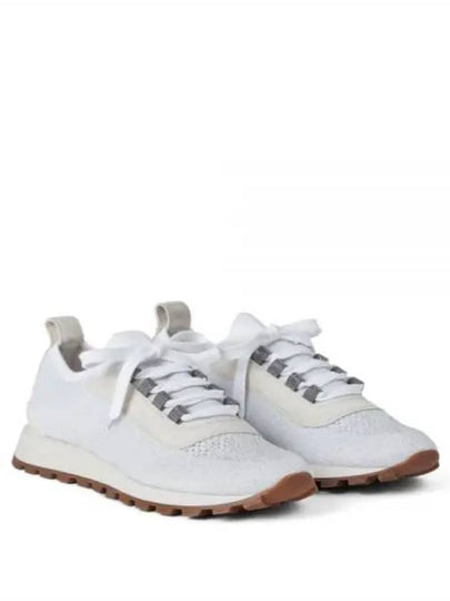 WoMen's Monilli Knit Low Top Sneakers White - BRUNELLO CUCINELLI - BALAAN 2