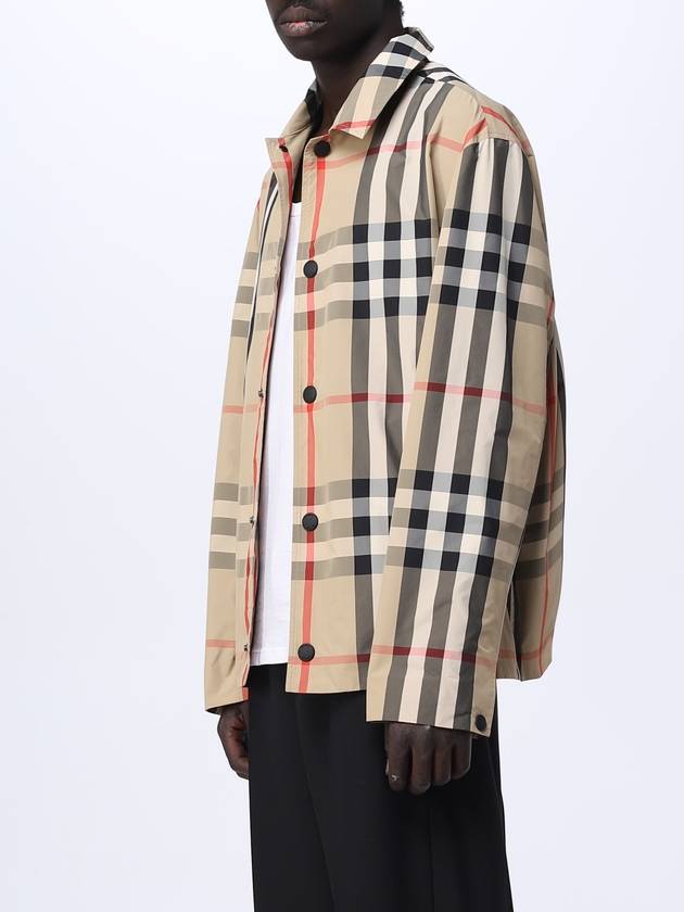 Check Nylon Jacket Beige - BURBERRY - BALAAN 4