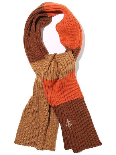 Stripe Knit Muffler Brown - OGARP - BALAAN 2