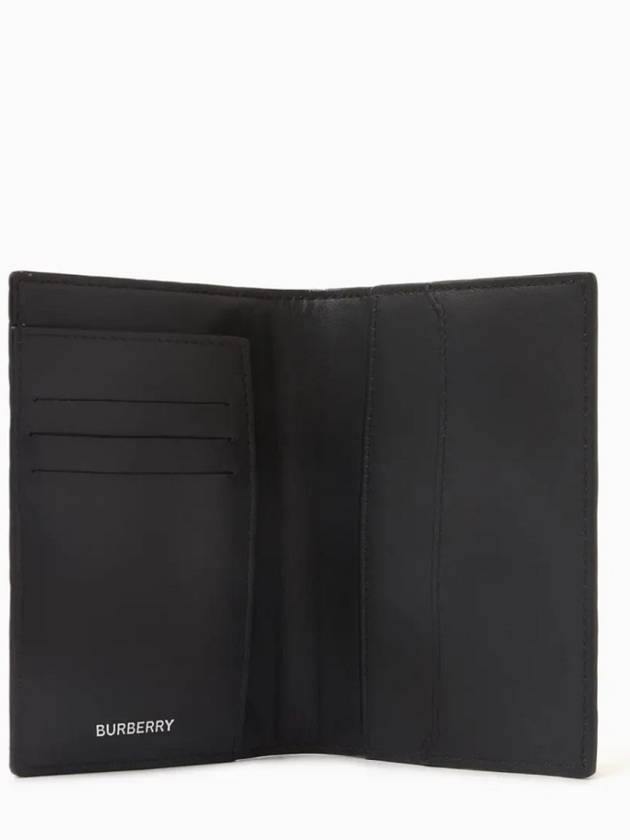 Checked Leather Passport Wallet Beige - BURBERRY - BALAAN 4