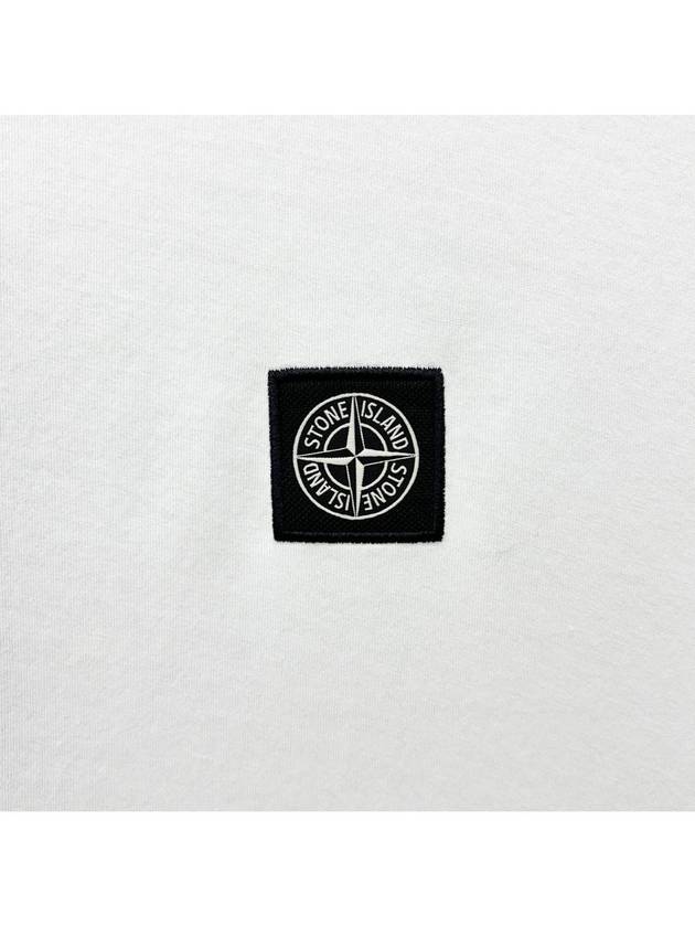 Logo Patch Short Sleeves T-Shirt White - STONE ISLAND - BALAAN 4