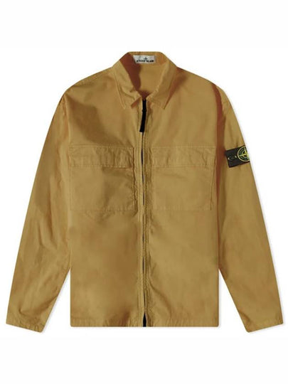 Wappen Patch Double Pocket Cotton Zip-Up Jacket Beige - STONE ISLAND - BALAAN 2