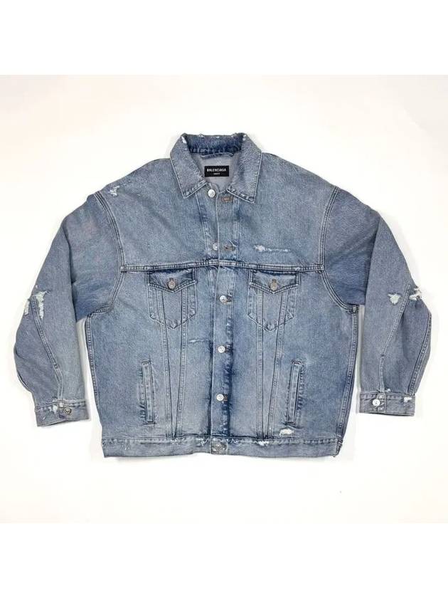 Back Barcode Denim Jacket Light Blue - BALENCIAGA - BALAAN 5