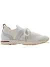 Women's 360 LP Flexy Walk Wool Low Top Sneakers White - LORO PIANA - BALAAN 3