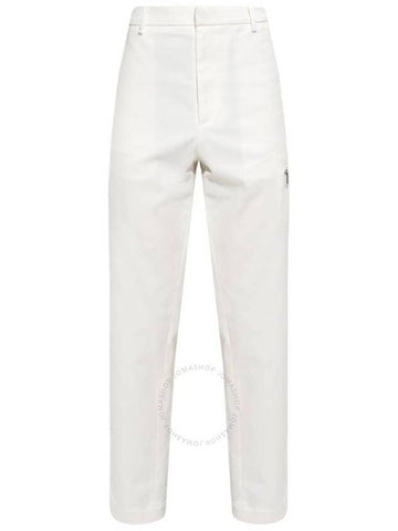 Moncler Cotton Trousers With Logo, Brand Size 46 (Waist Size 30") - MONCLER - BALAAN 1