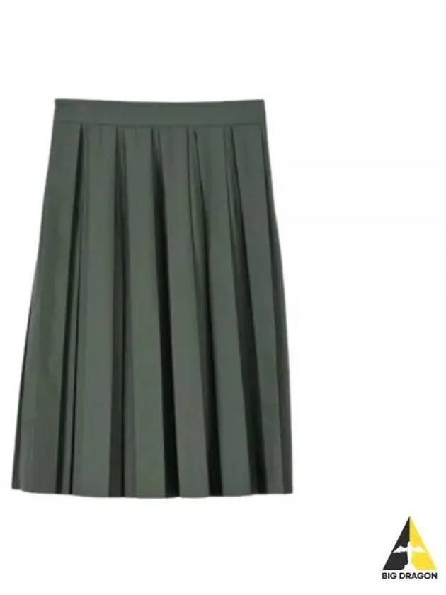 24 TICKET POCKET PLEATED SKIRT FADED GREEN WOSK0168S24HPC FGN - MARGARET HOWELL - BALAAN 1