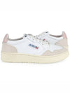 Medalist Leather Suede Low Top Sneakers White Pink - AUTRY - BALAAN 3