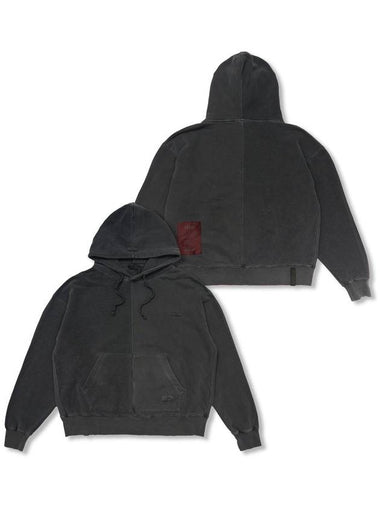 Insideout Docking Pigment Washed Oversized Hoodie Charcoal - STIGMA - BALAAN 1