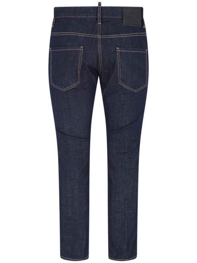 Dark Rinse Wash Skater Denim Jeans Blue - DSQUARED2 - BALAAN 3