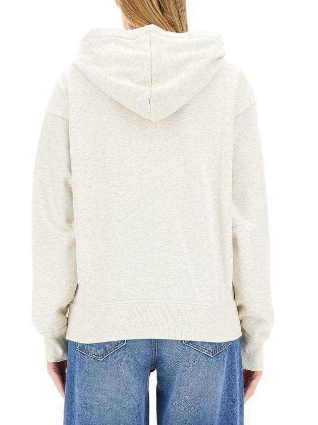 Sylla Embroidered Logo Oversized Hoodie Ecru - ISABEL MARANT - BALAAN 6