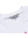Abstract Heart Bear Graphic Relaxed Short Sleeve T-Shirt White - GANNI - BALAAN 6