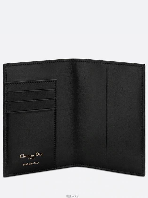 Miss Caro Passport Holder Black Macro Cannage Sheepskin - DIOR - BALAAN 3