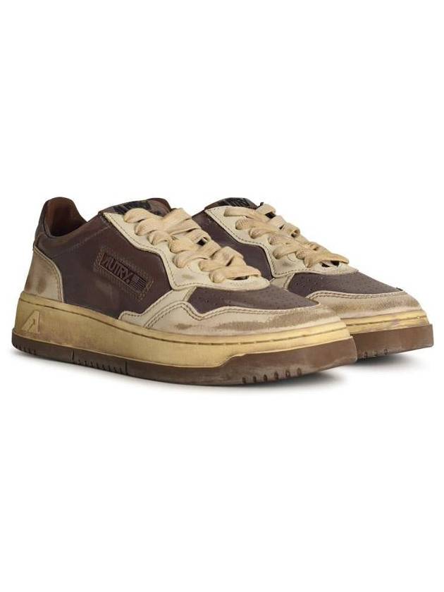 Autry 'Super' Brown Leather Sneakers - AUTRY - BALAAN 2