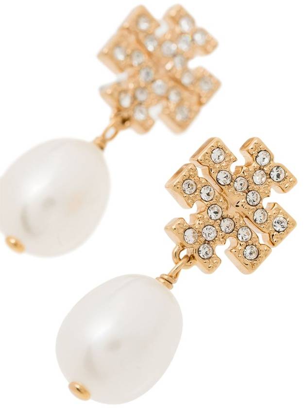 Kira Pave Pearl Drop Earrings Gold - TORY BURCH - BALAAN 5