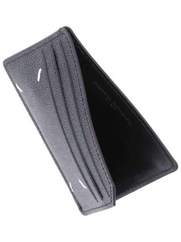 Stitched Leather Card Wallet Black - MAISON MARGIELA - BALAAN 5