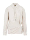 Straight Collar Twisted Shirt Dusty Rose - LEMAIRE - BALAAN 2