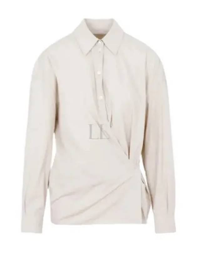 Straight Collar Twisted Shirt Dusty Rose - LEMAIRE - BALAAN 2