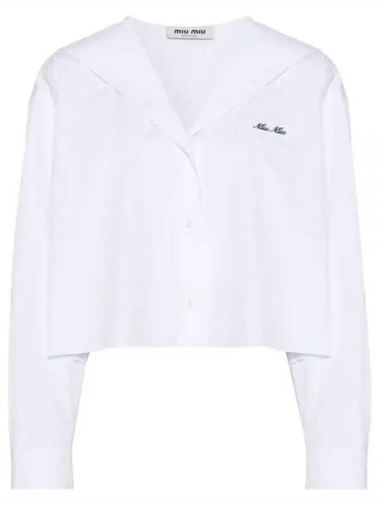 Poplin Shirt White - MIU MIU - BALAAN 2