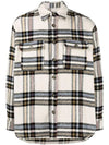 Ebbazh Check Oversized Long Sleeve Shirt Ecru - ISABEL MARANT - BALAAN 1