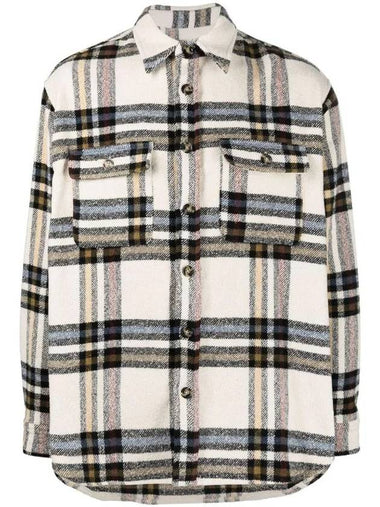 Ebbazh Check Oversized Long Sleeve Shirt Ecru - ISABEL MARANT - BALAAN 1